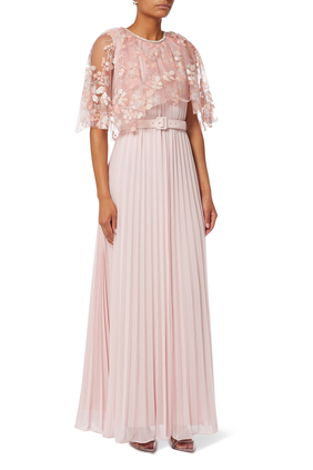 Blossom Sequin Chiffon Maxi Dress